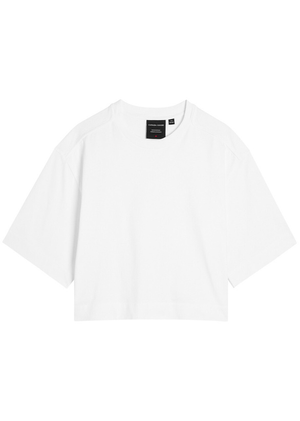 Photo: Canada Goose Addison Cropped Cotton T-shirt White