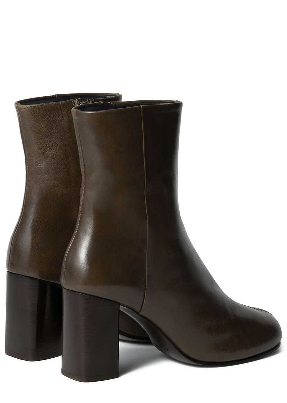 Lemaire Anatomic 80 Leather Boots Brown