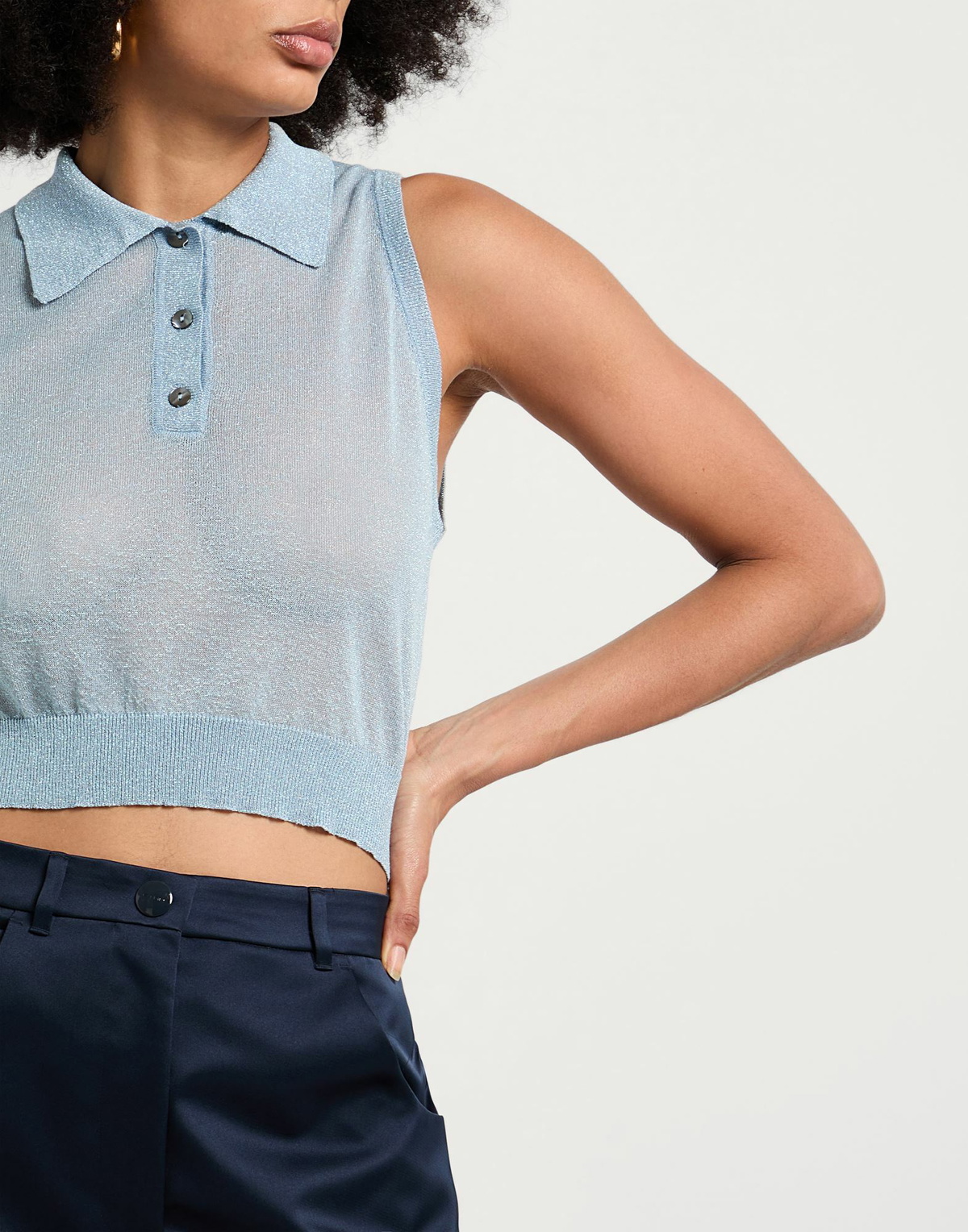 Jucca Womens Top Light in Blue