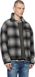 WACKO MARIA Gray Ombre Check 50's Jacket