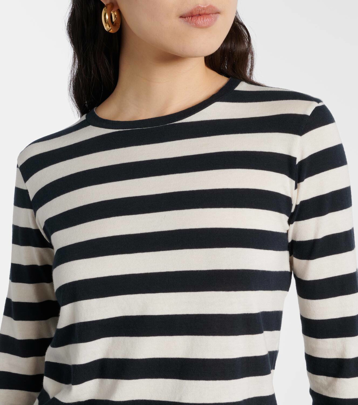 Nili Lotan Striped cotton jersey T-shirt