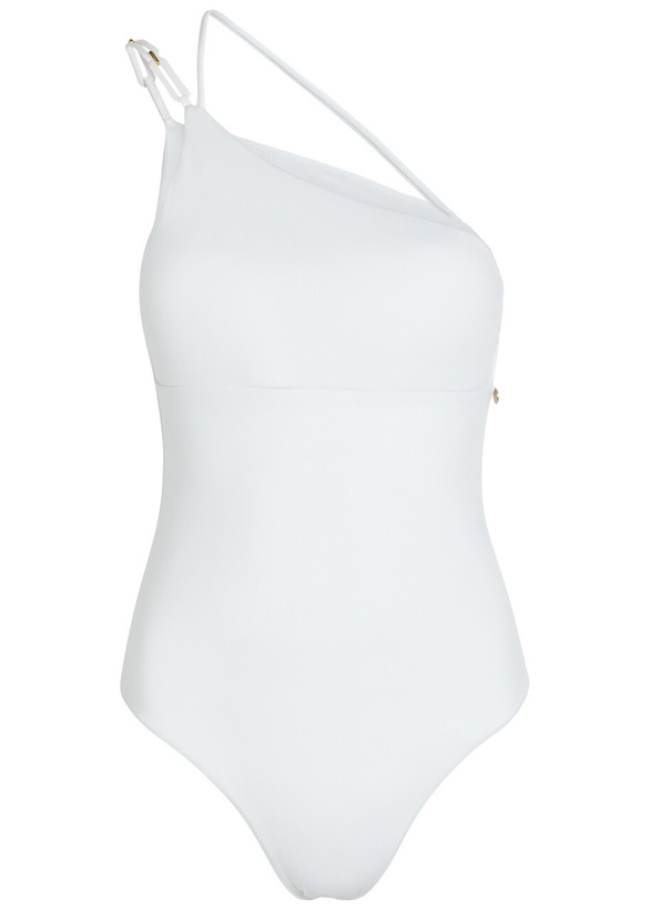 Photo: Max Mara Chappa One-shoulder Swimsuit White