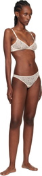 Yasmine Eslami Off-White Louise Soft Bra