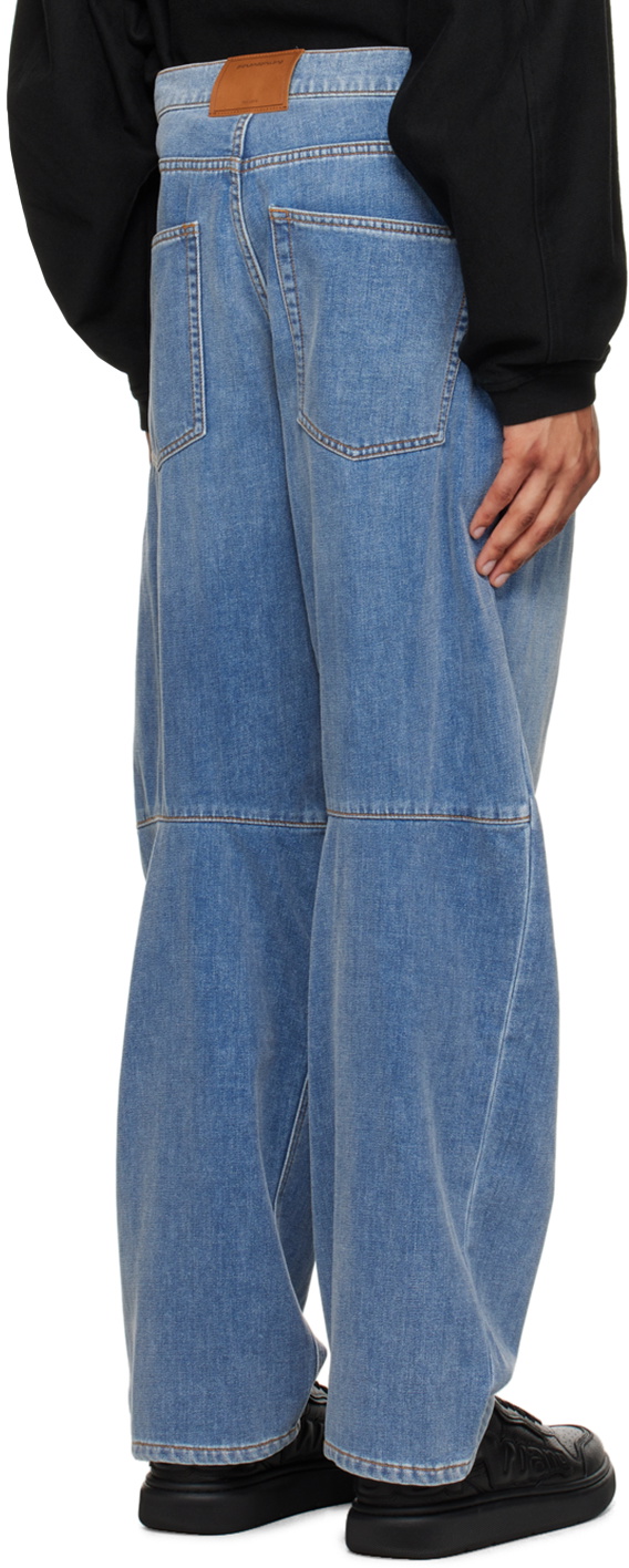 Alexander Wang Blue High-Rise Ballon Jeans