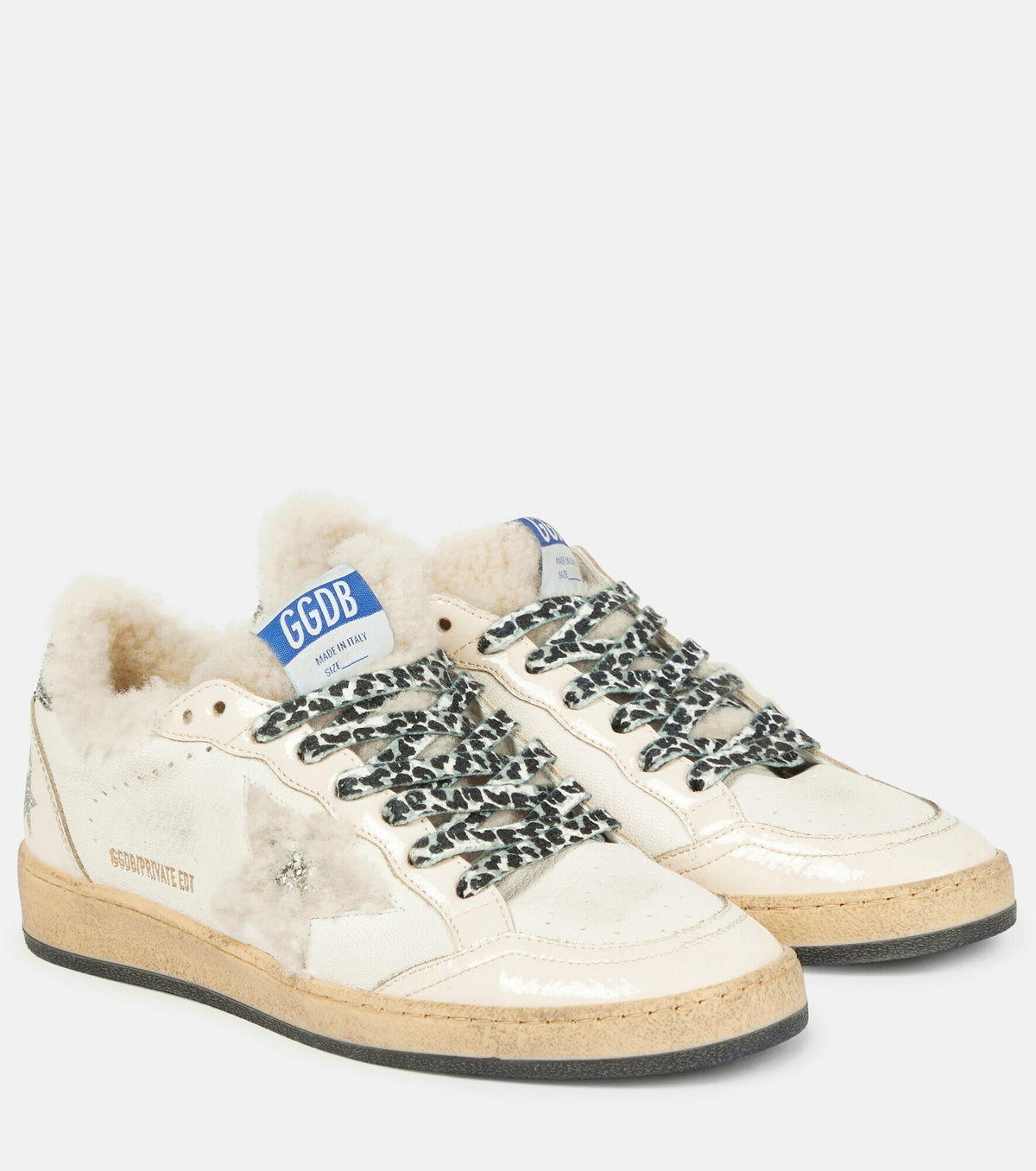 shearling lined golden goose sneakers