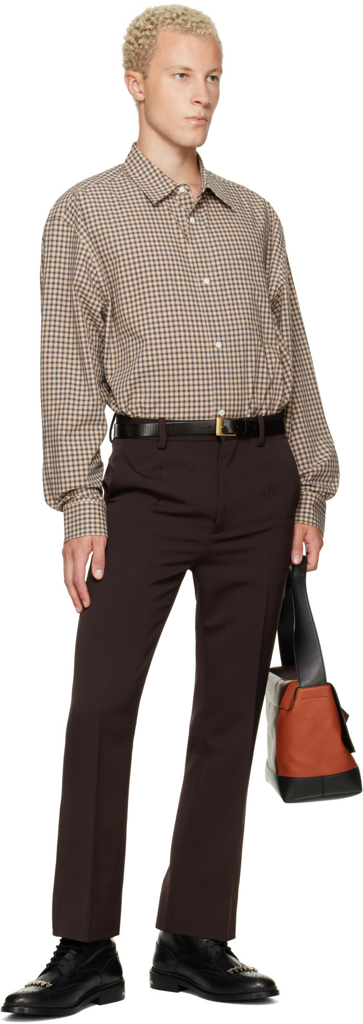 Marni Beige Micro-Check Shirt