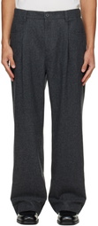Solid Homme Gray Melton Trousers