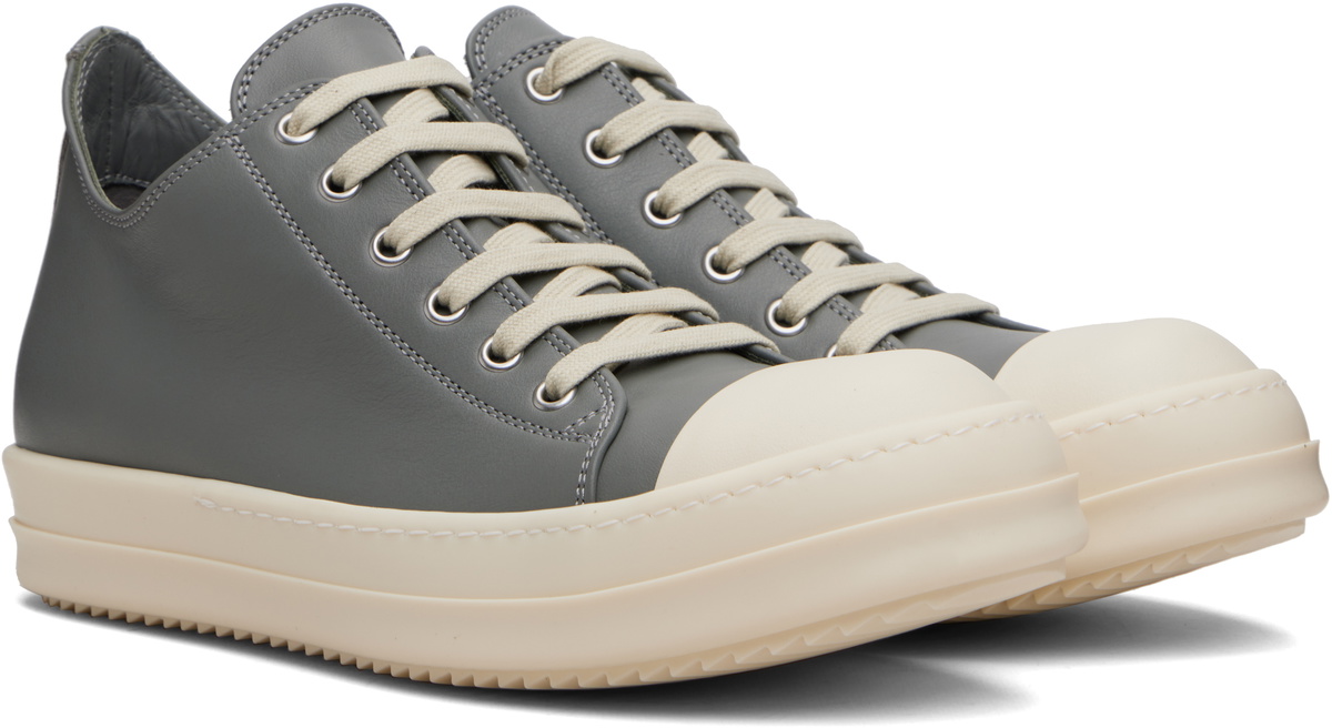 Rick Owens Gray Concordians Low Sneaks Sneakers Rick Owens