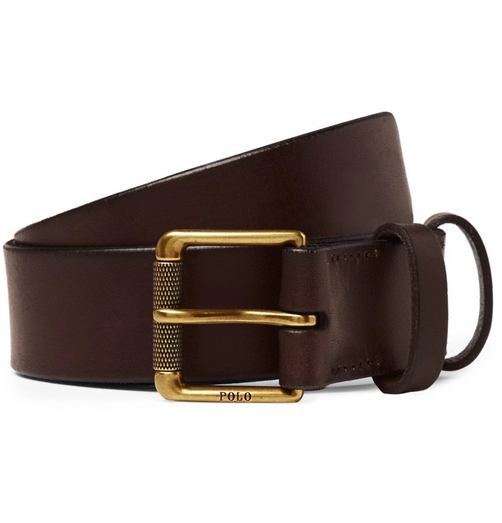 Photo: Polo Ralph Lauren - 3cm Dark-Brown Leather Belt - Men - Brown