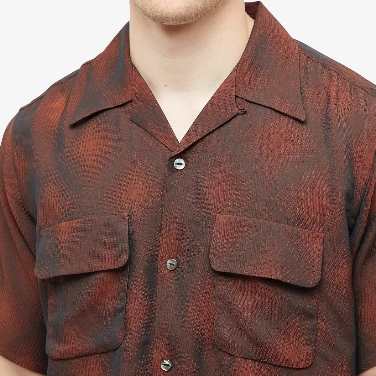 トップス Needles 20ss Jacquard Vacation Shirt Needles Men's Ethnic Jacquard Cabana Vacation Shirt in