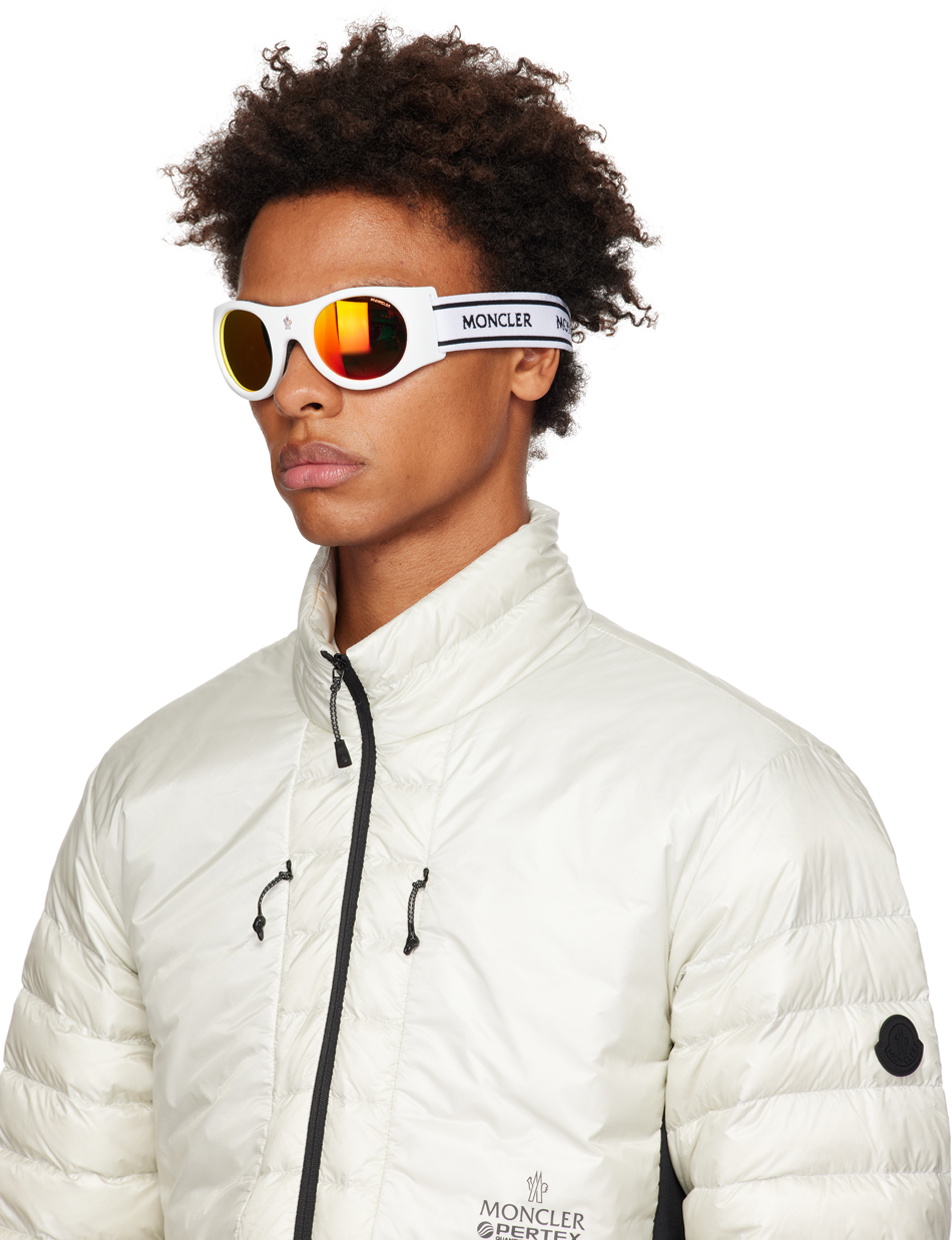 Moncler Eyewear logo-detail Ski Goggles - White