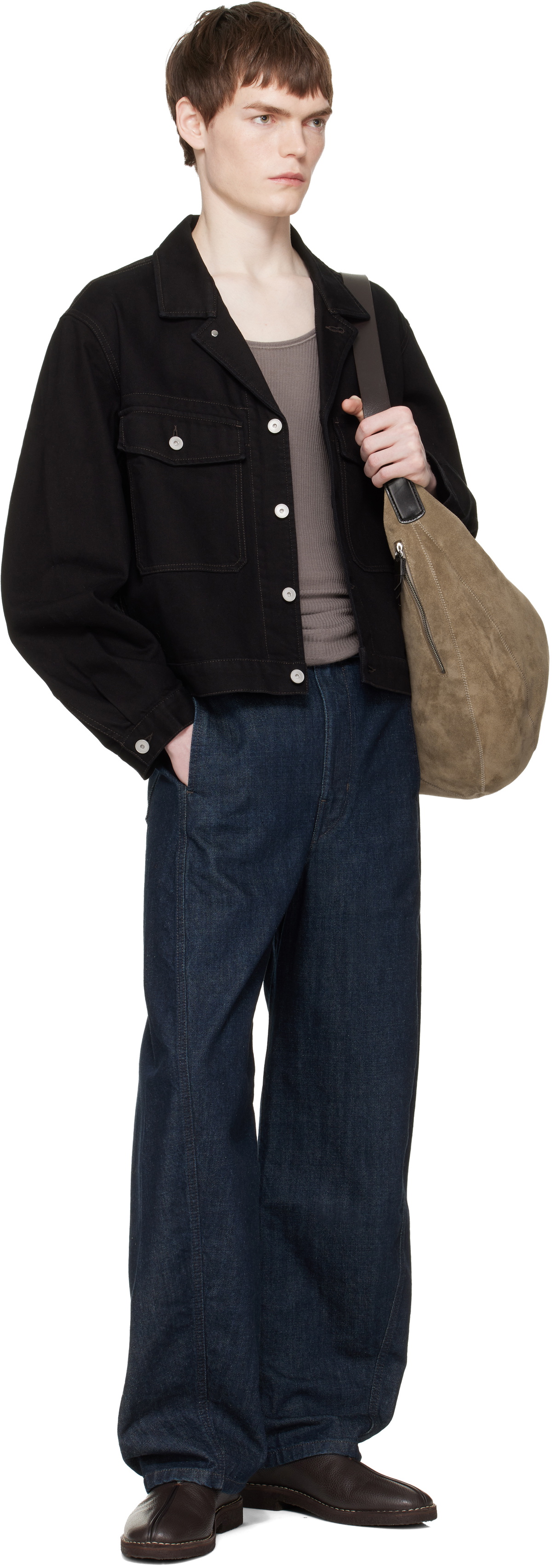 LEMAIRE Black Trucker Denim Jacket