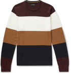 Club Monaco - Colour-Block Merino Wool Sweater - Burgundy