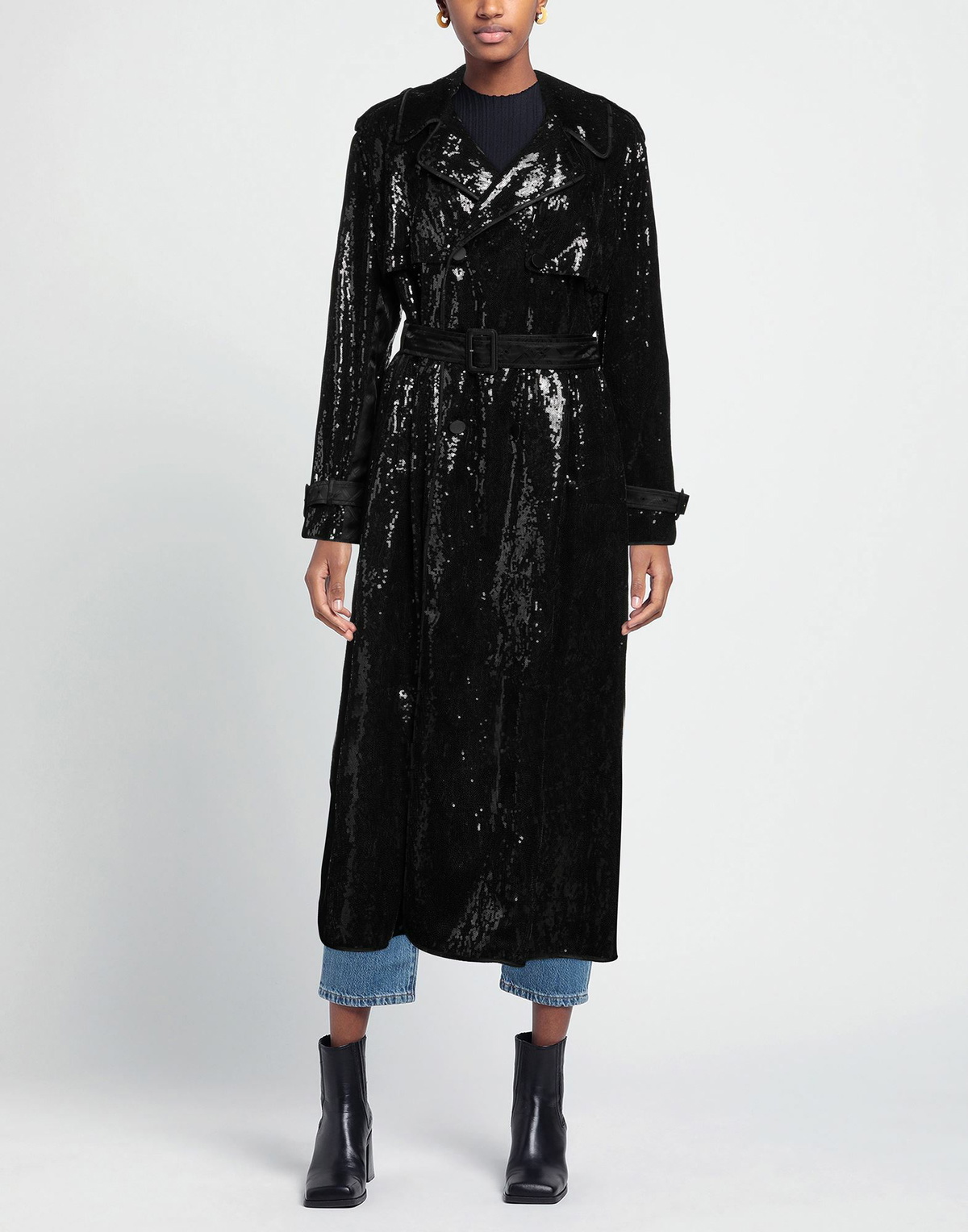 Koché Womens Overcoat & Trench Coat in Black