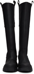 GANNI Black Recycled Rubber Country Boots