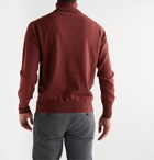 William Lockie - Mélange Cashmere Rollneck Sweater - Red