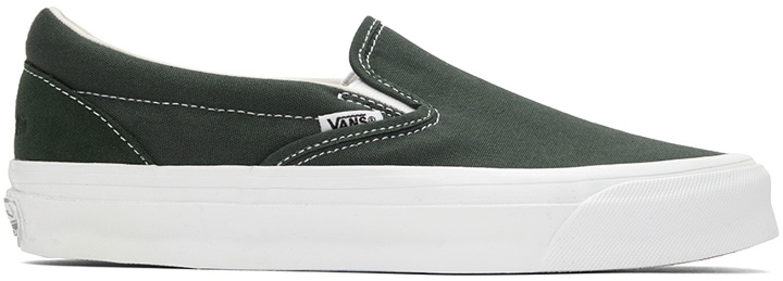 Photo: Vans Green Asdum Edition OG Classic Slip-On Sneakers