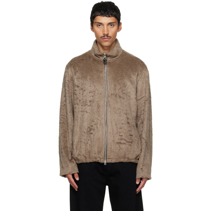 Photo: Solid Homme Brown Faux-Fur Jacket