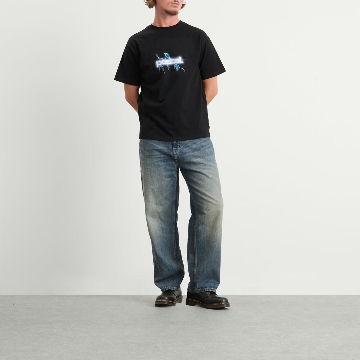POSTAL Men's Lightning T-Shirt in Black
