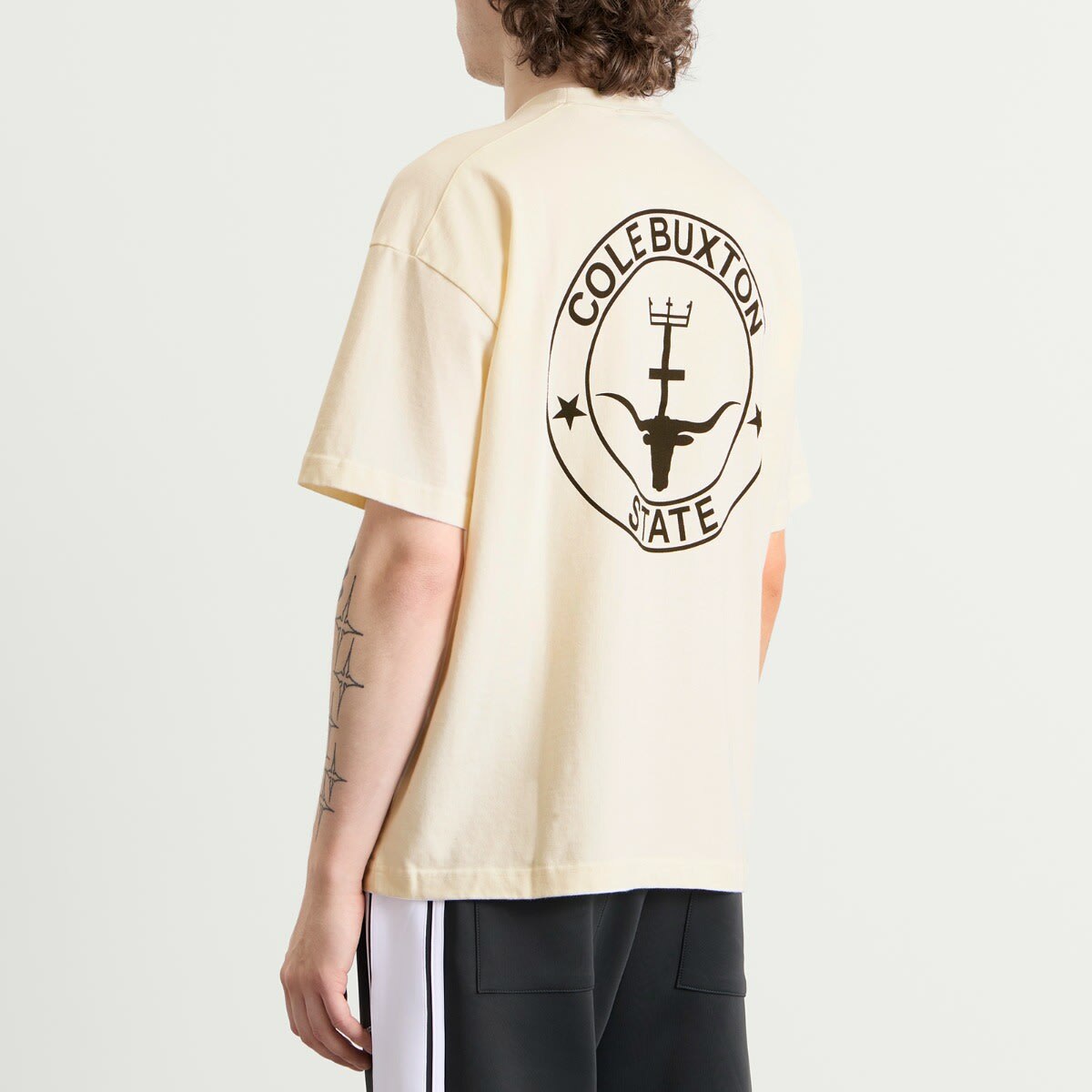 Cole Buxton Men's State T-Shirt in Vintage Whitalye