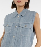 Barrie Cashmere and cotton sleeveless jacket