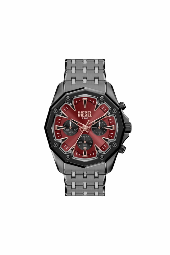 Photo: Diesel Stinger gunmetal stainless steel watch - Timeframes Mens in Grey