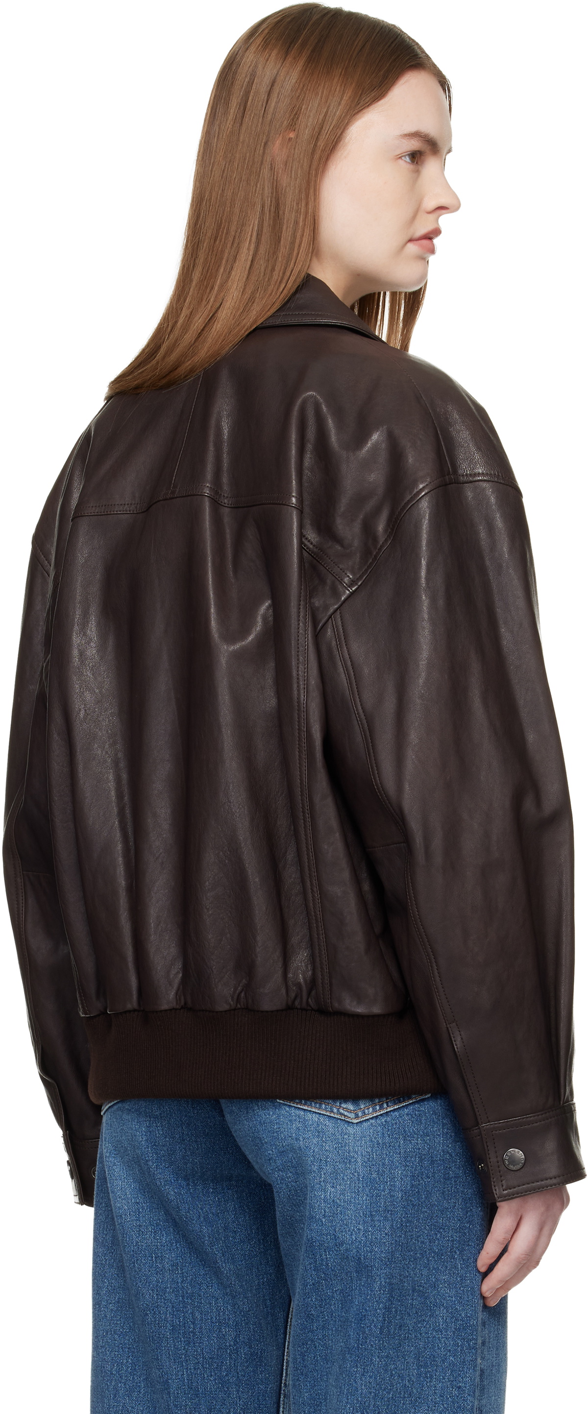 Weekend Max Mara Brown Gigante Leather Jacket Weekend Max Mara