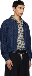 Dries Van Noten Navy Vinnys Denim Jacket