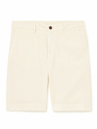 Canali - Straight-Leg Cotton-Blend Twill Bermuda Shorts - Neutrals