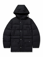 Canali - Quilted Twill Hooded Down Jacket - Blue