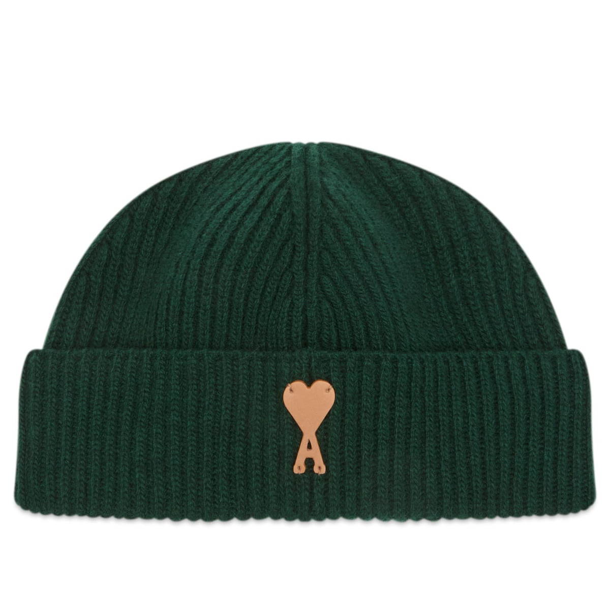 AMI Paris Men's Ami Merino Wool Beanie in Vert Sapin AMI