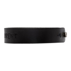 Saint Laurent Black Snap Leather Bracelet
