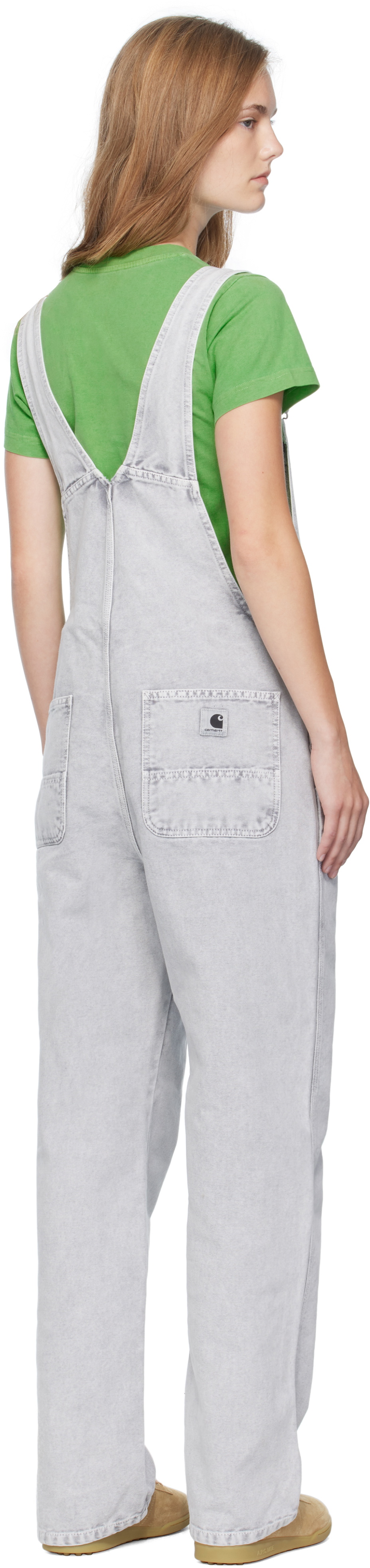 Carhartt Work In Progress Gray Bib Straight Overalls