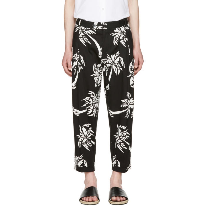 Photo: Dolce and Gabbana Black Cropped Palm Trousers