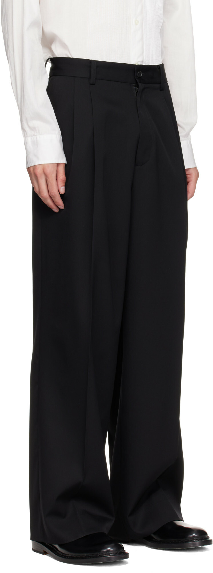 ssstein Black Long Wide Trousers