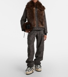Moncler Shearling clutch