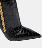 Tom Ford Croc-effect leather ankle boots