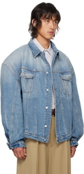 Hed Mayner Blue Faded Denim Jacket
