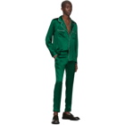 Casablanca Green Silk De Soiree Pyjama Shirt