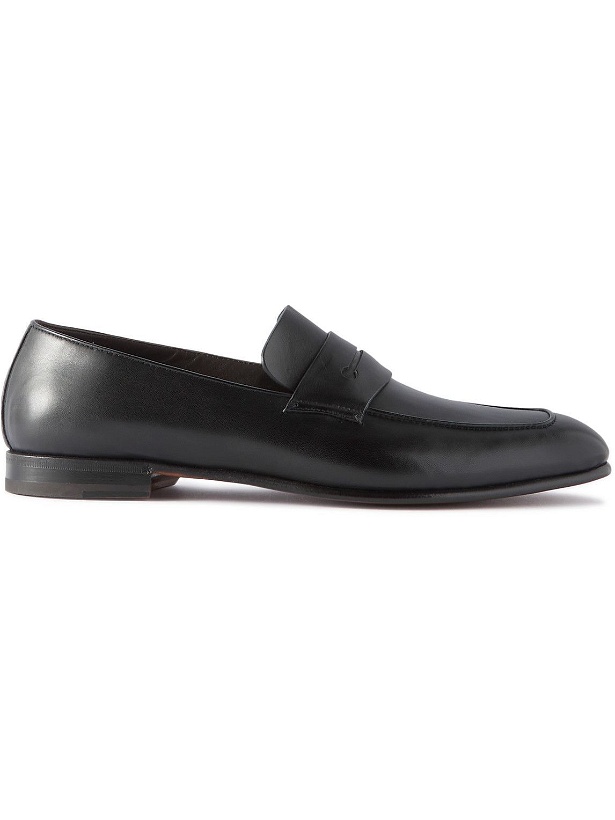 Photo: Zegna - L'Asola Leather Penny Loafers - Black