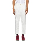 BEAMS PLUS White One-Pleat Chino Trousers