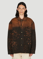Guess USA Splattered Denim Chore Jacket