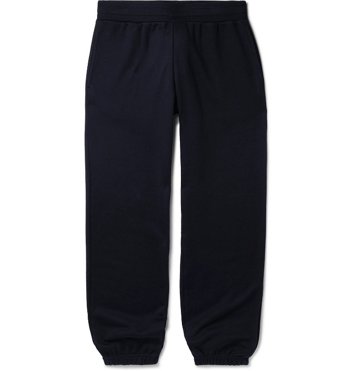 Photo: SSAM - Tapered Silk and Cotton-Blend Sweatpants - Blue