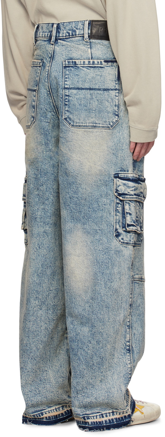 RTA Blue Roman Denim Cargo Pants