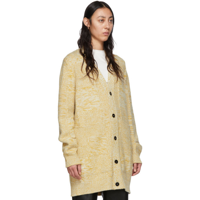 Jil Sander Yellow Jil Sanderand Check Motif Cardigan