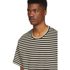 Paul Smith Black and Off-White Striped Knit T-Shirt