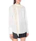 Monse Fringe-collar cotton and linen shirt