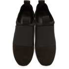 Jimmy Choo Black Suede and Mesh Oakland Slip-On Sneakers