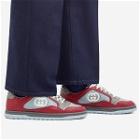 Gucci Men's Mac Sneakers in Grey/Red