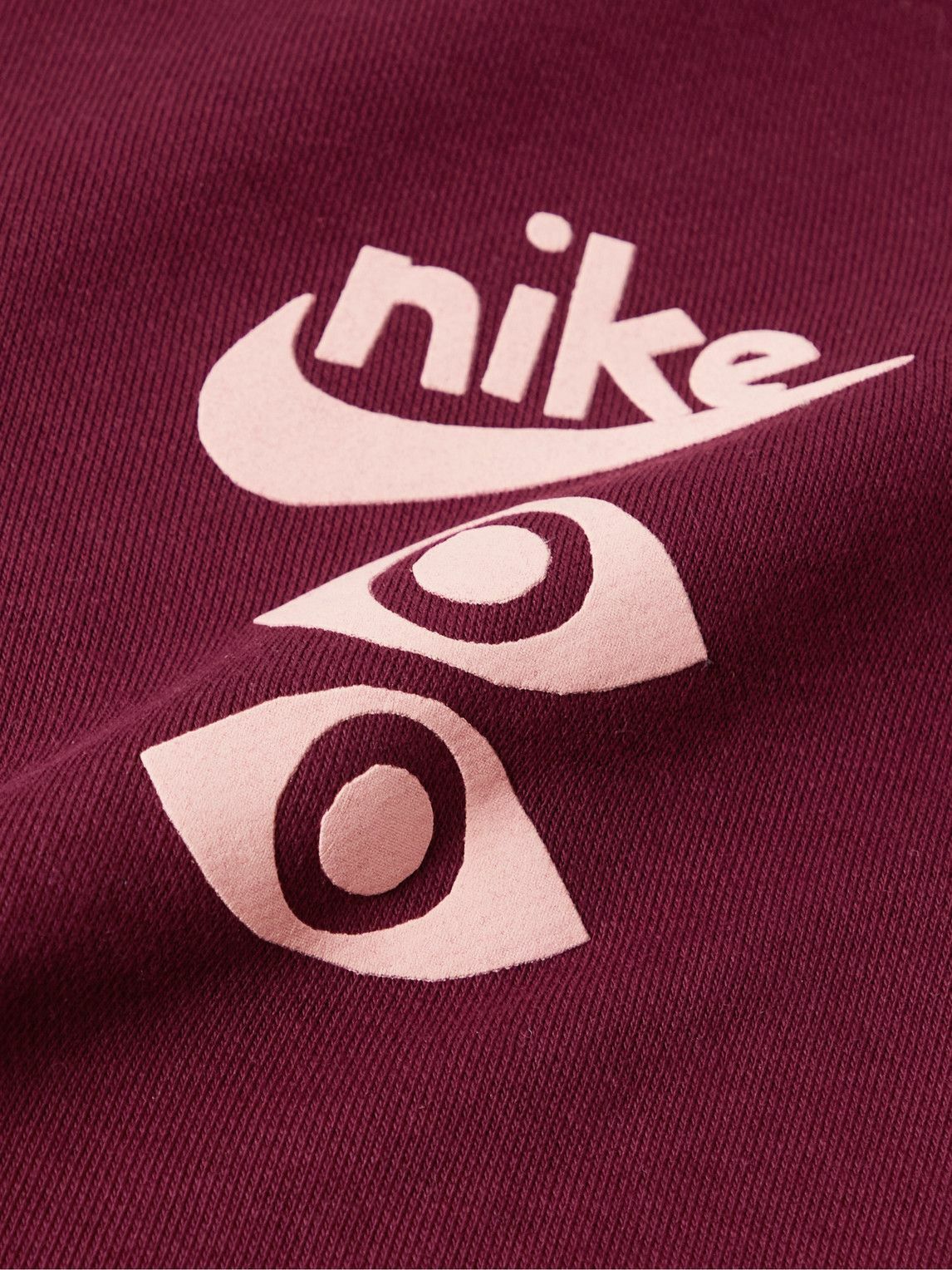 Nike Kidswear - Logo-Print Cotton-Blend Jersey Sweatshirt - Burgundy